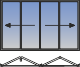 Even number of vents on both sides (meeting stile)